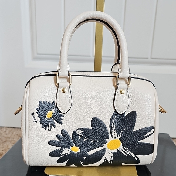 Coach 2024 NWT Mini Rowan Crossbody Bag with Floral Print - Picture 5 of 12